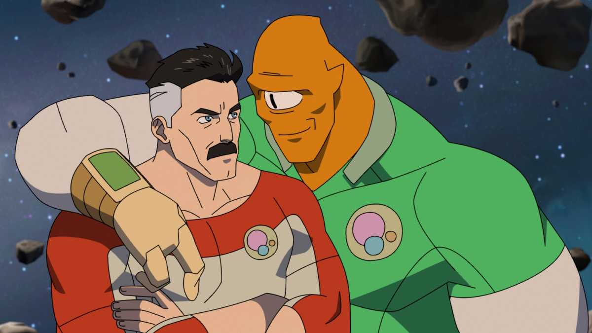 Invincible season 4 - Omni-Man (JK Simmons) and Allen The Alien (Seth Rogen)